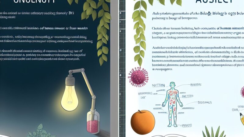 Key Concepts in GCSE AQA Biology B1: Nutrition, Immunity and Plant Responses