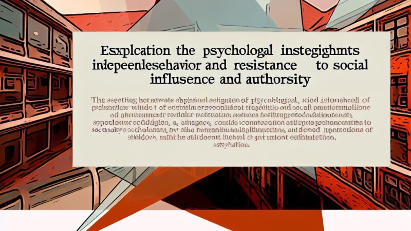 Psychological Insights into Independent Behaviour and Resisting Social Influence