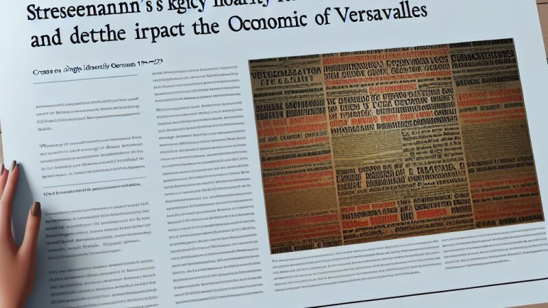 Stresemann’s Impact on German Stability and Versailles Treaty Effects (1924–29)